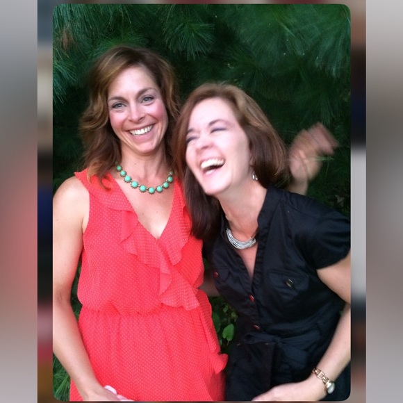 Anthropologie Sachin + Babi Coral/Orange-Red Ruffle Pindot Dress size 6 - Picture 3 of 15